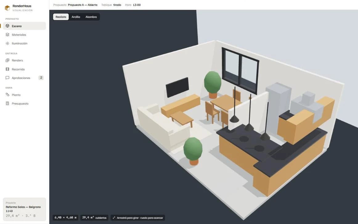 Pantalla de RenderHaus