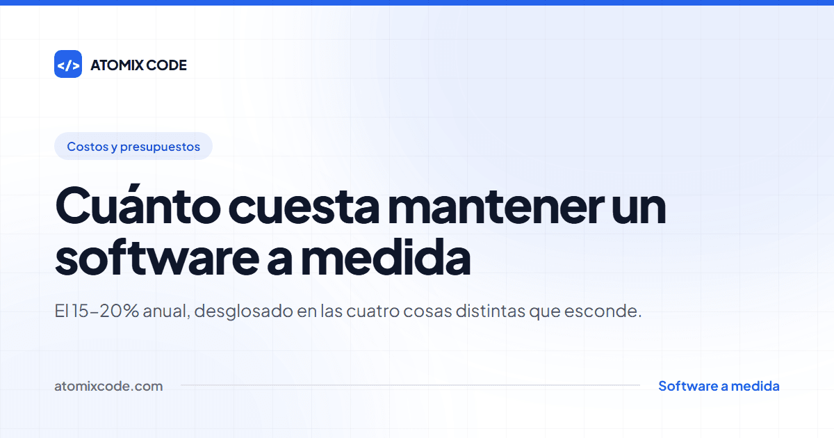 Portada: Cuánto cuesta mantener un software a medida