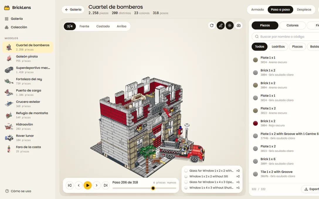 BrickLens on screen