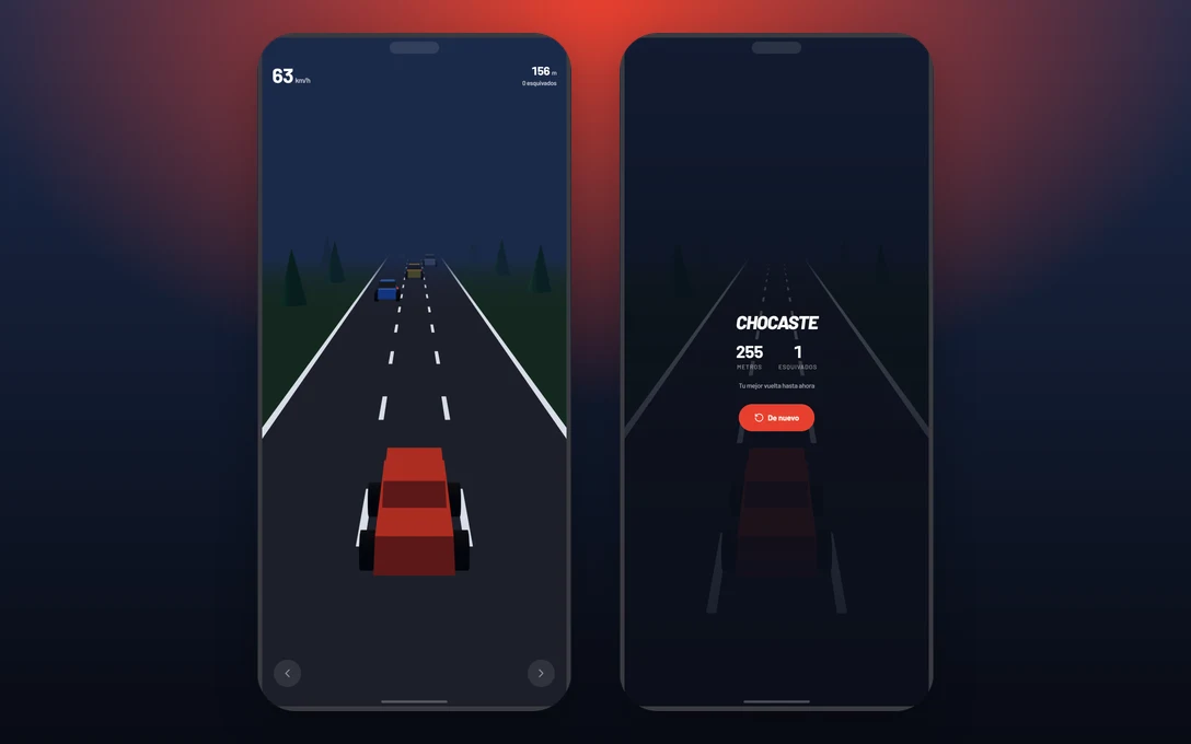 Pantalla de Redline